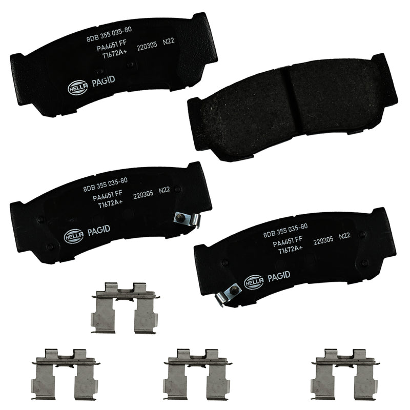 HELLA Brakes Ceramic & Semi-Metallic DISC BRAKE PAD SET - 355035801