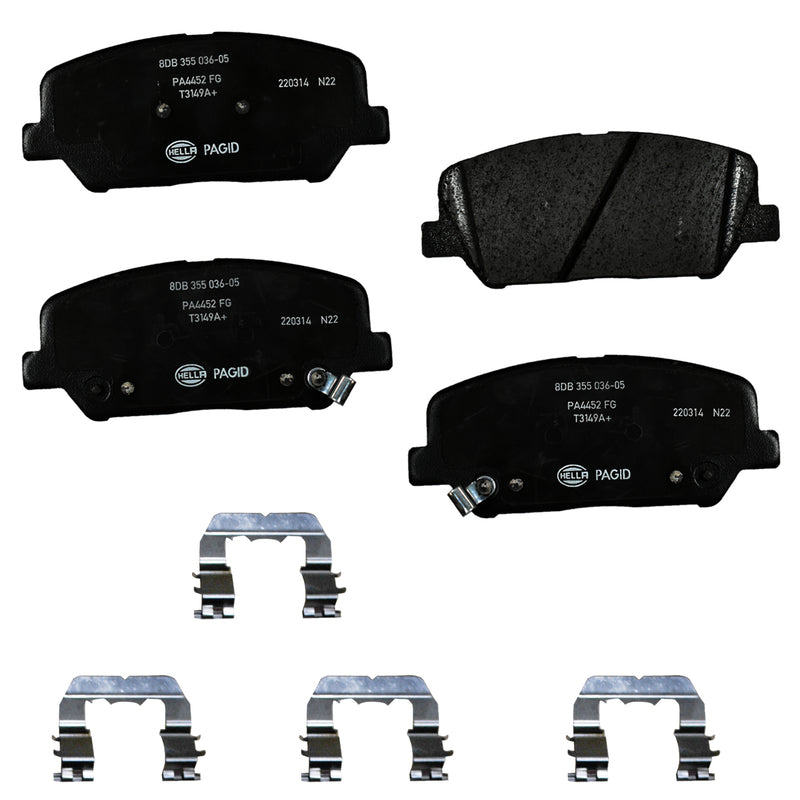HELLA Brakes Ceramic & Semi-Metallic DISC BRAKE PAD SET - 355036051