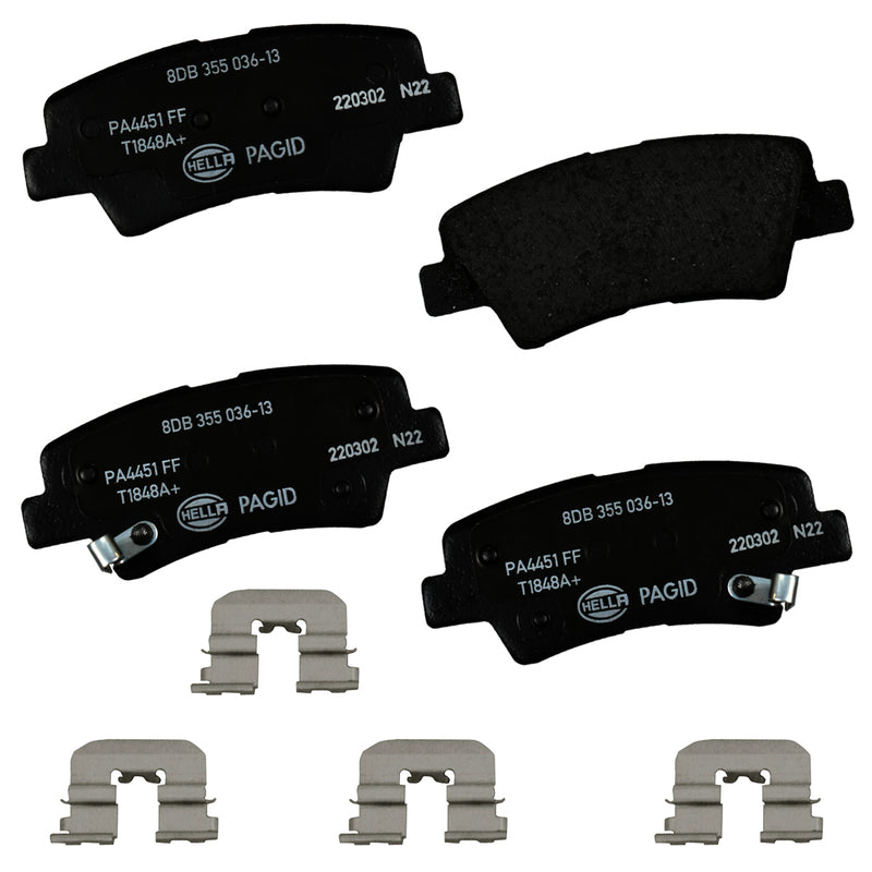HELLA Brakes Ceramic & Semi-Metallic DISC BRAKE PAD SET - 355036131