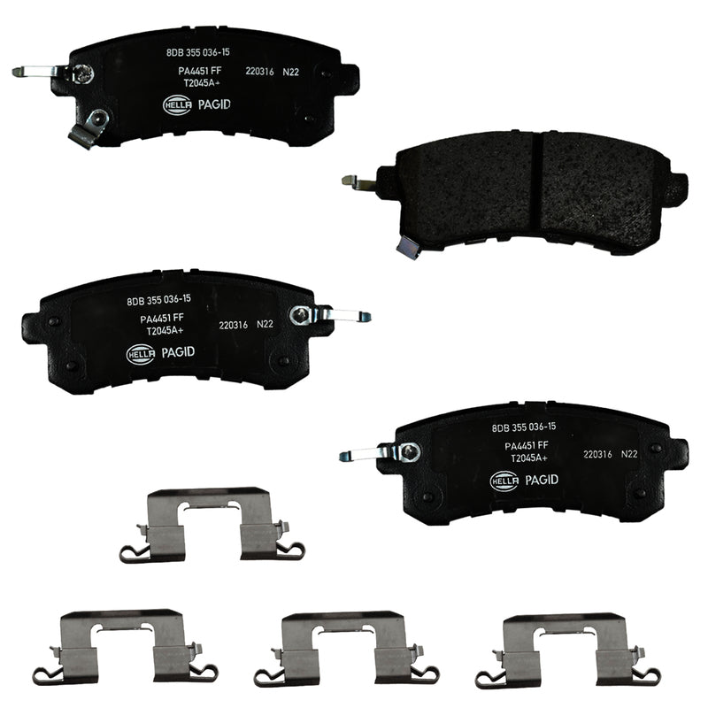 HELLA Brakes Ceramic & Semi-Metallic DISC BRAKE PAD SET - 355036151