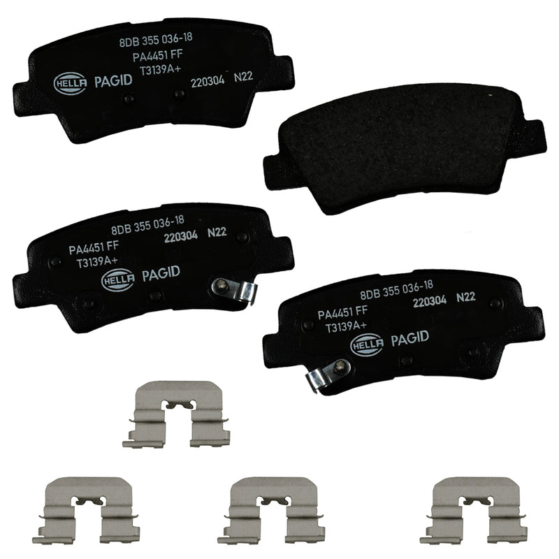 HELLA Brakes Ceramic & Semi-Metallic DISC BRAKE PAD SET - 355036181