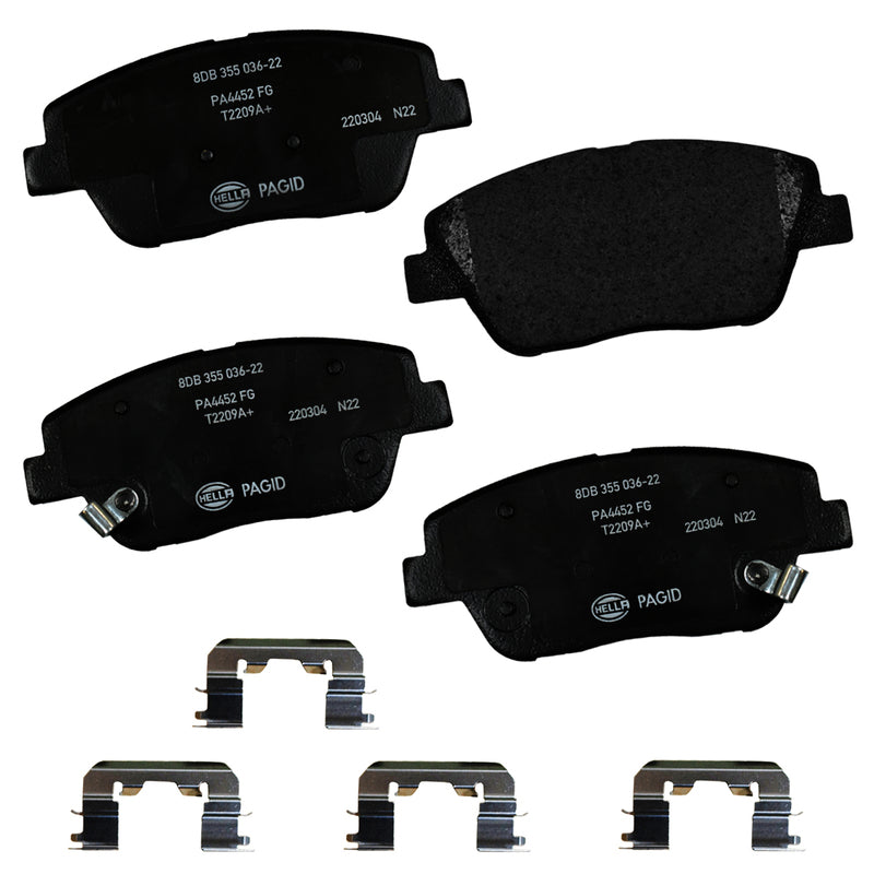 HELLA Brakes Ceramic & Semi-Metallic DISC BRAKE PAD SET - 355036221
