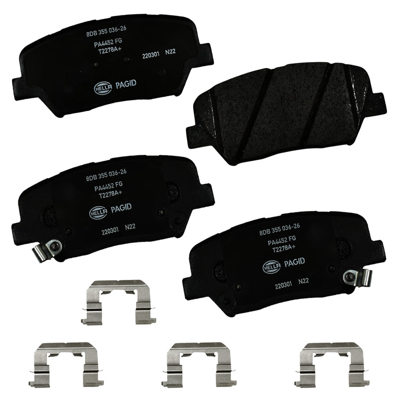 HELLA Brakes Ceramic & Semi-Metallic DISC BRAKE PAD SET - 355036261