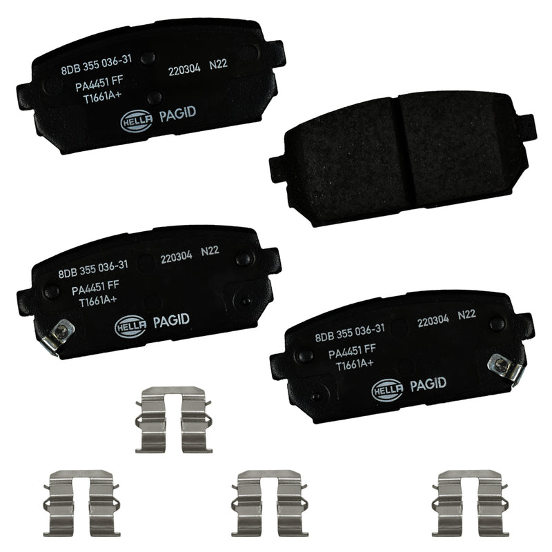 HELLA Brakes Ceramic & Semi-Metallic DISC BRAKE PAD SET - 355036311