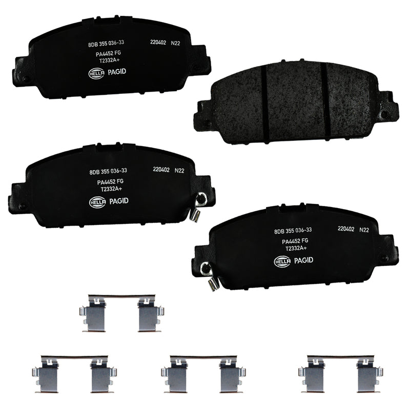 HELLA Brakes Ceramic & Semi-Metallic DISC BRAKE PAD SET - 355036331