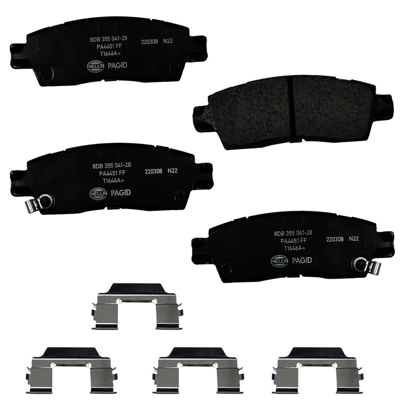 HELLA Brakes Ceramic & Semi-Metallic DISC BRAKE PAD SET - 355041281
