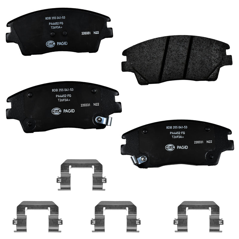 HELLA Brakes Ceramic & Semi-Metallic DISC BRAKE PAD SET - 355041531