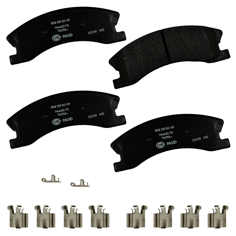 HELLA Brakes Ceramic & Semi-Metallic DISC BRAKE PAD SET - 355041591