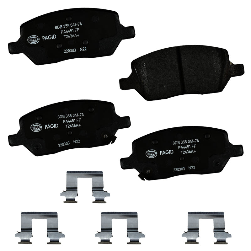 HELLA Brakes Ceramic & Semi-Metallic DISC BRAKE PAD SET - 355041741