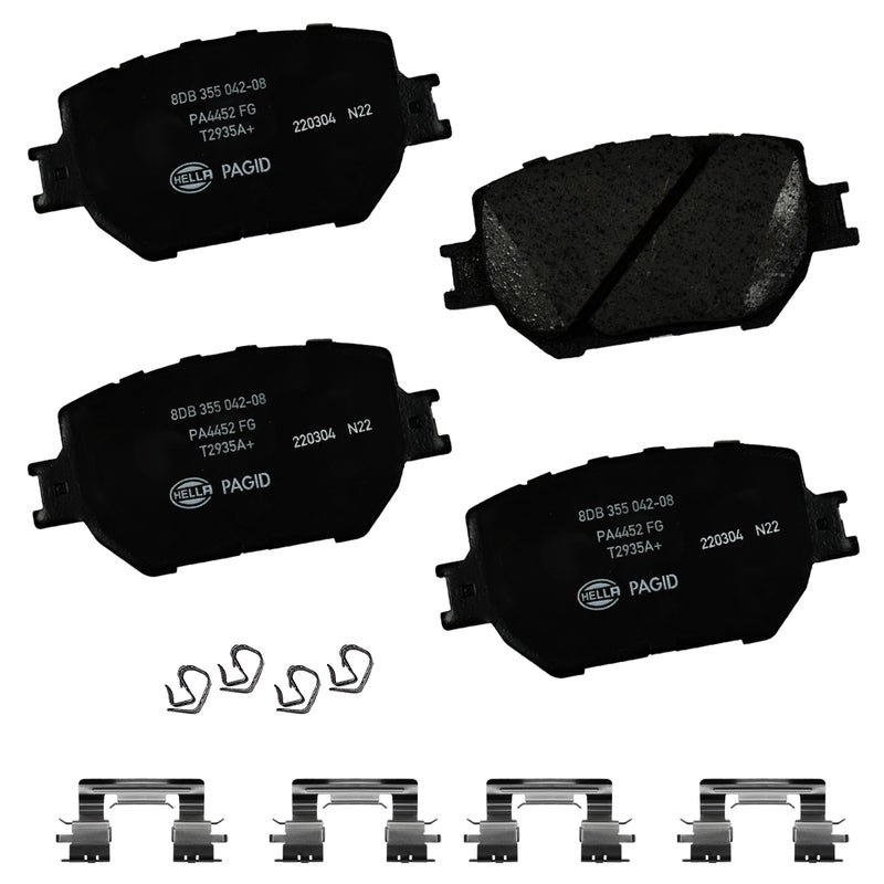 HELLA Brakes Ceramic & Semi-Metallic DISC BRAKE PAD SET - 355042081
