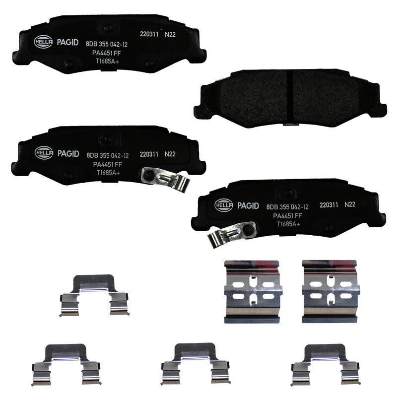 HELLA Brakes Ceramic & Semi-Metallic DISC BRAKE PAD SET - 355042121