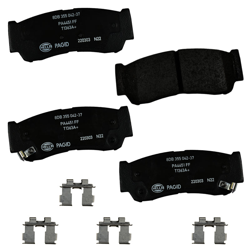 HELLA Brakes Ceramic & Semi-Metallic DISC BRAKE PAD SET - 355042371