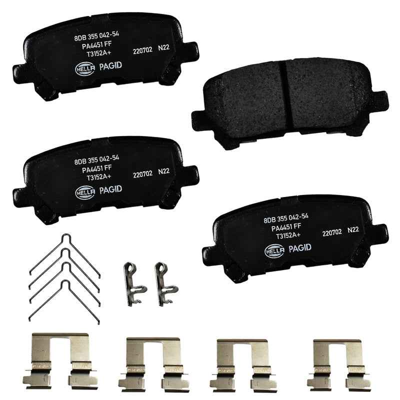 HELLA Brakes Ceramic & Semi-Metallic DISC BRAKE PAD SET - 355042541