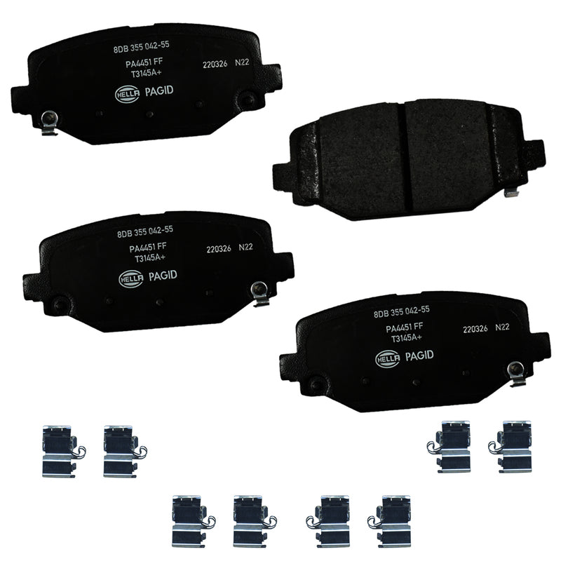 HELLA Brakes Ceramic & Semi-Metallic DISC BRAKE PAD SET - 355042551