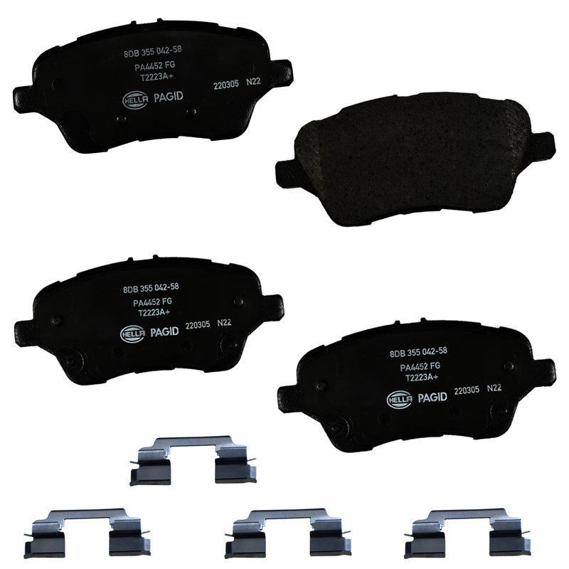 HELLA Brakes Ceramic & Semi-Metallic DISC BRAKE PAD SET - 355042581