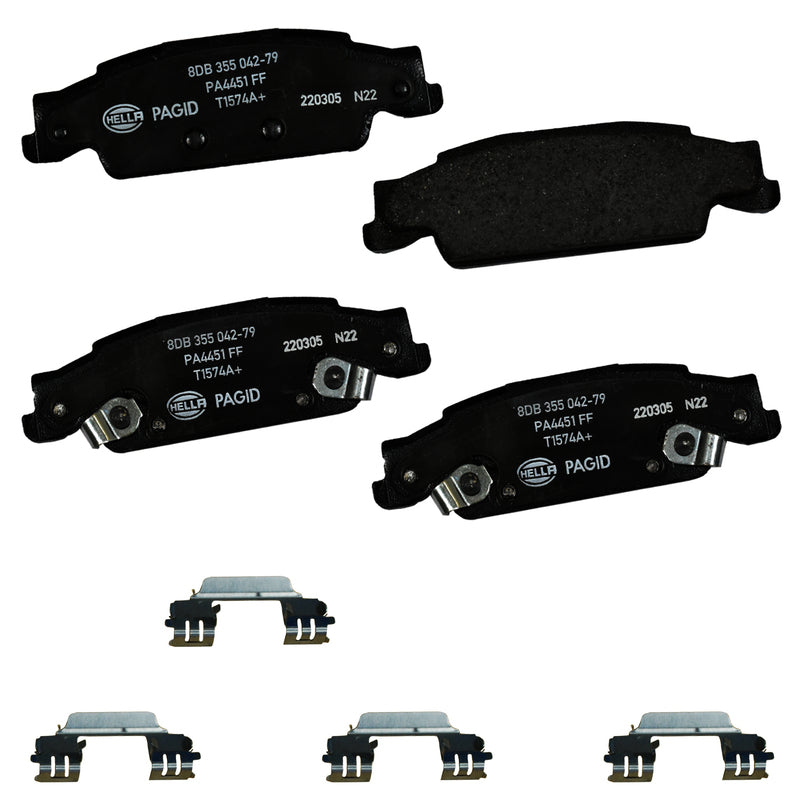 HELLA Brakes Ceramic & Semi-Metallic DISC BRAKE PAD SET - 355042791
