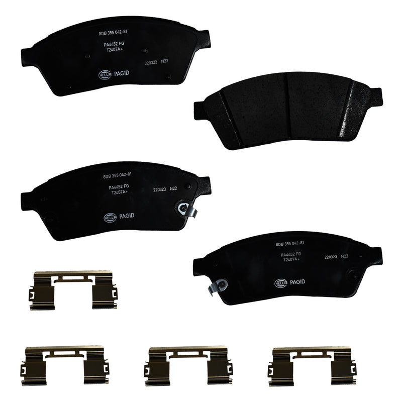 HELLA Brakes Ceramic & Semi-Metallic DISC BRAKE PAD SET - 355042811