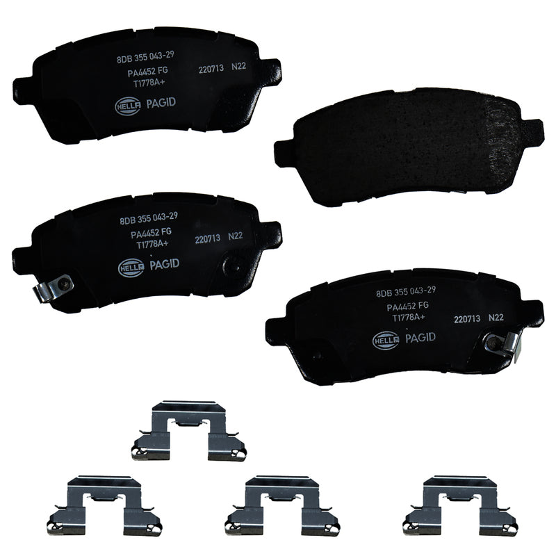 HELLA Brakes Ceramic & Semi-Metallic DISC BRAKE PAD SET - 355043291