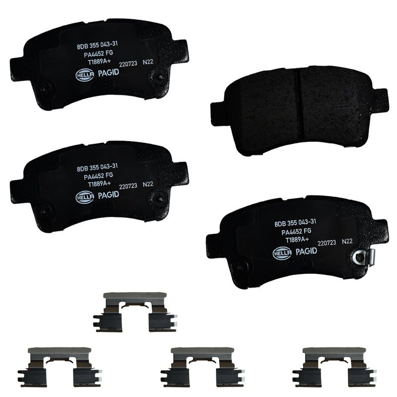 HELLA Brakes Ceramic & Semi-Metallic DISC BRAKE PAD SET - 355043311