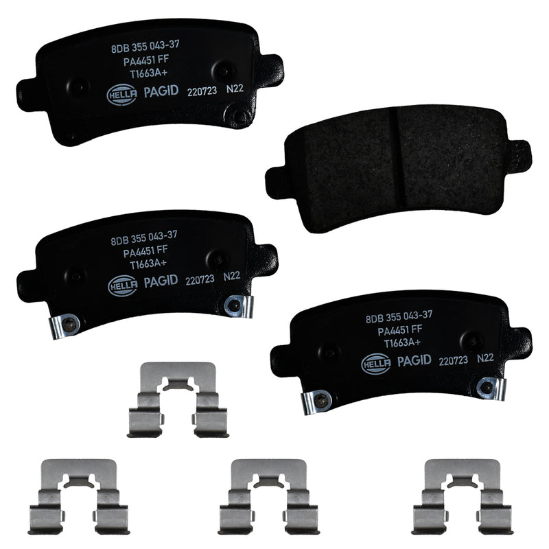 HELLA Brakes Ceramic & Semi-Metallic DISC BRAKE PAD SET - 355043371