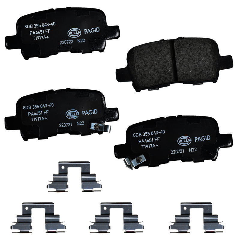 HELLA Brakes Ceramic & Semi-Metallic DISC BRAKE PAD SET - 355043401