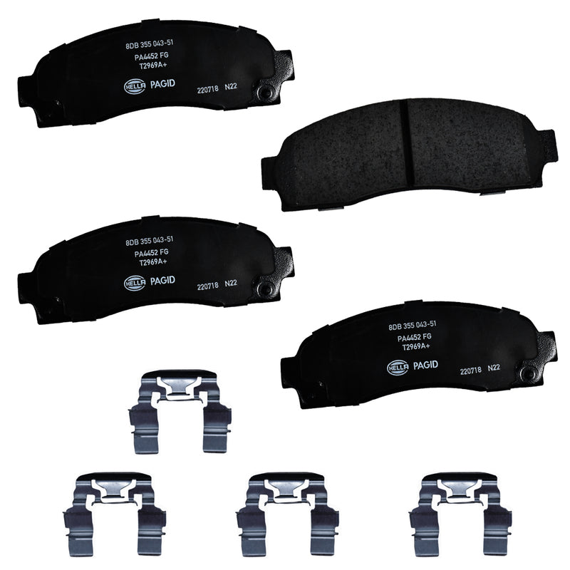 HELLA Brakes Ceramic & Semi-Metallic DISC BRAKE PAD SET - 355043511