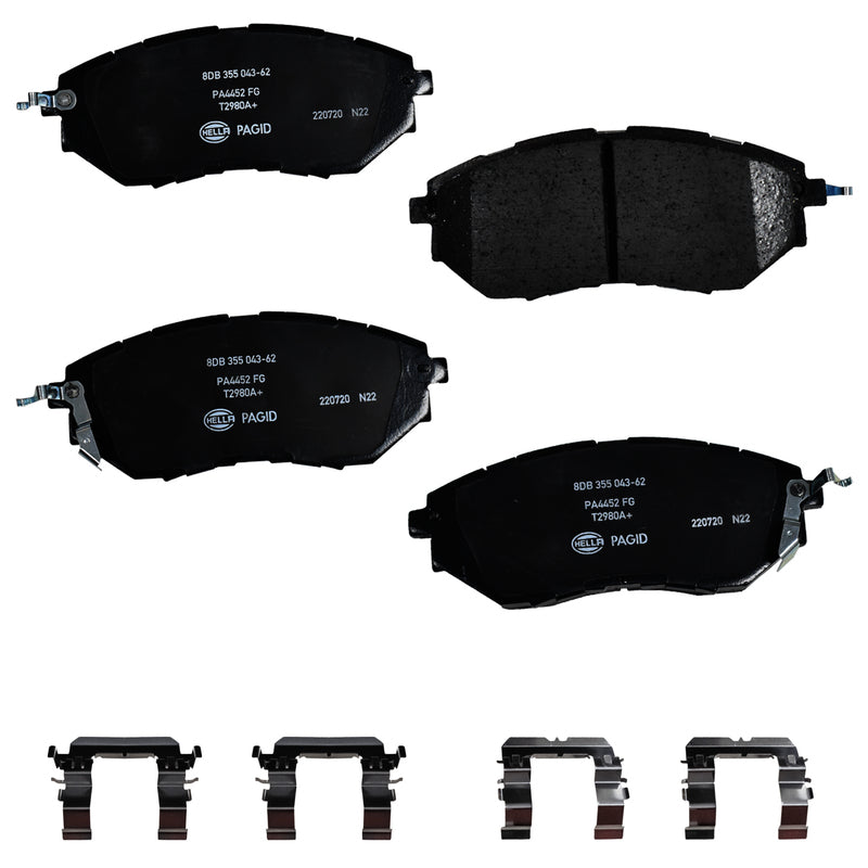 HELLA Brakes Ceramic & Semi-Metallic DISC BRAKE PAD SET - 355043621