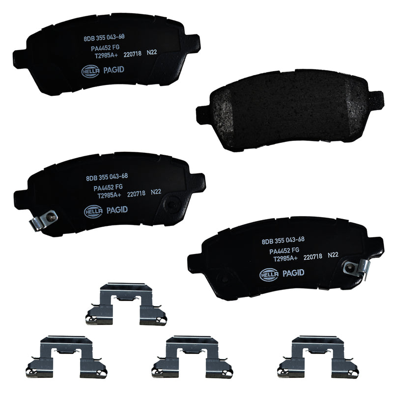 HELLA Brakes Ceramic & Semi-Metallic DISC BRAKE PAD SET - 355043681