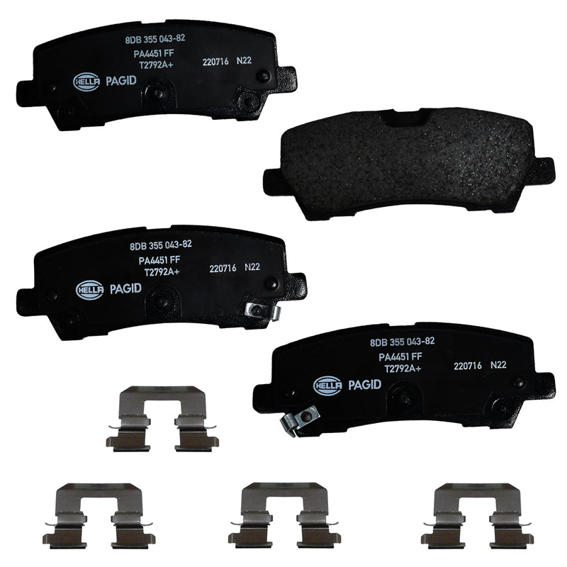 HELLA Brakes Ceramic & Semi-Metallic DISC BRAKE PAD SET - 355043821