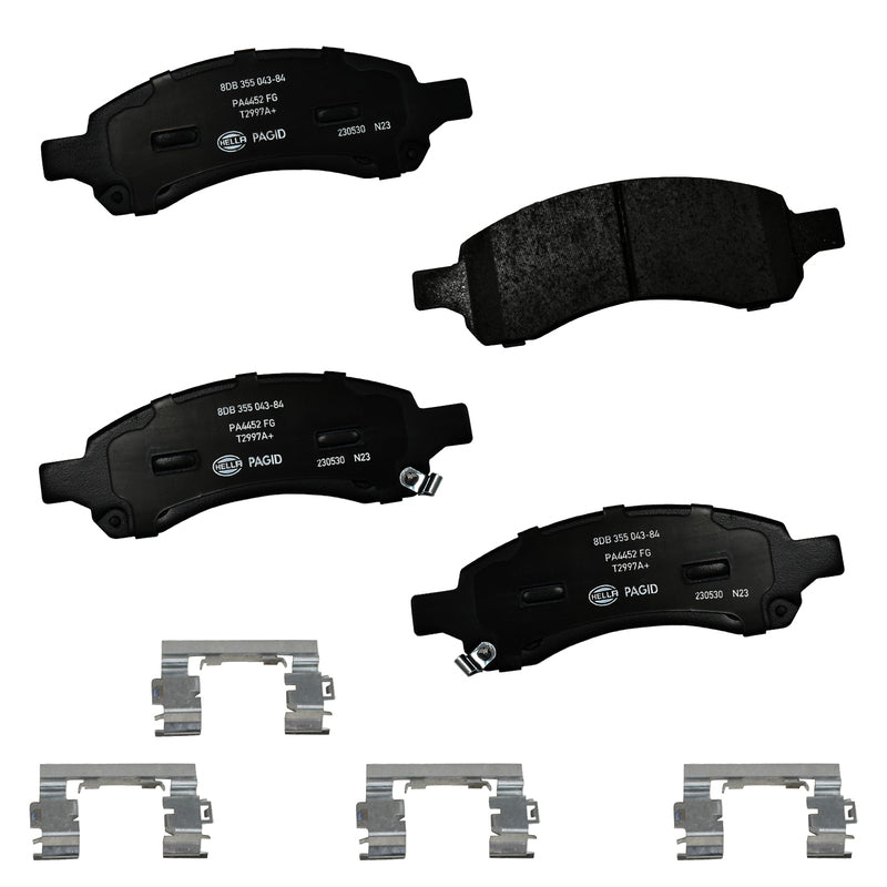 HELLA Brakes Ceramic & Semi-Metallic Disc Brake Pad Set - 355043841