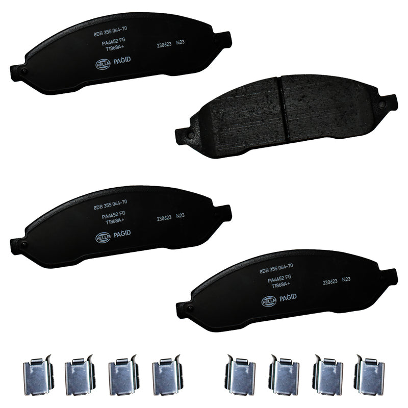 HELLA Brakes Ceramic & Semi-Metallic Disc Brake Pad Set - 355044701