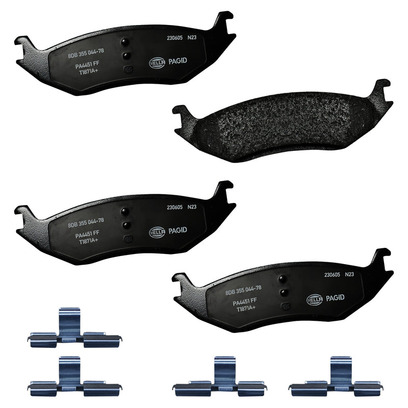 HELLA Brakes Ceramic & Semi-Metallic Disc Brake Pad Set - 355044781