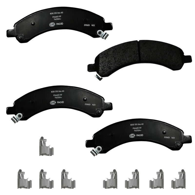 HELLA Brakes Ceramic & Semi-Metallic Disc Brake Pad Set - 355044831