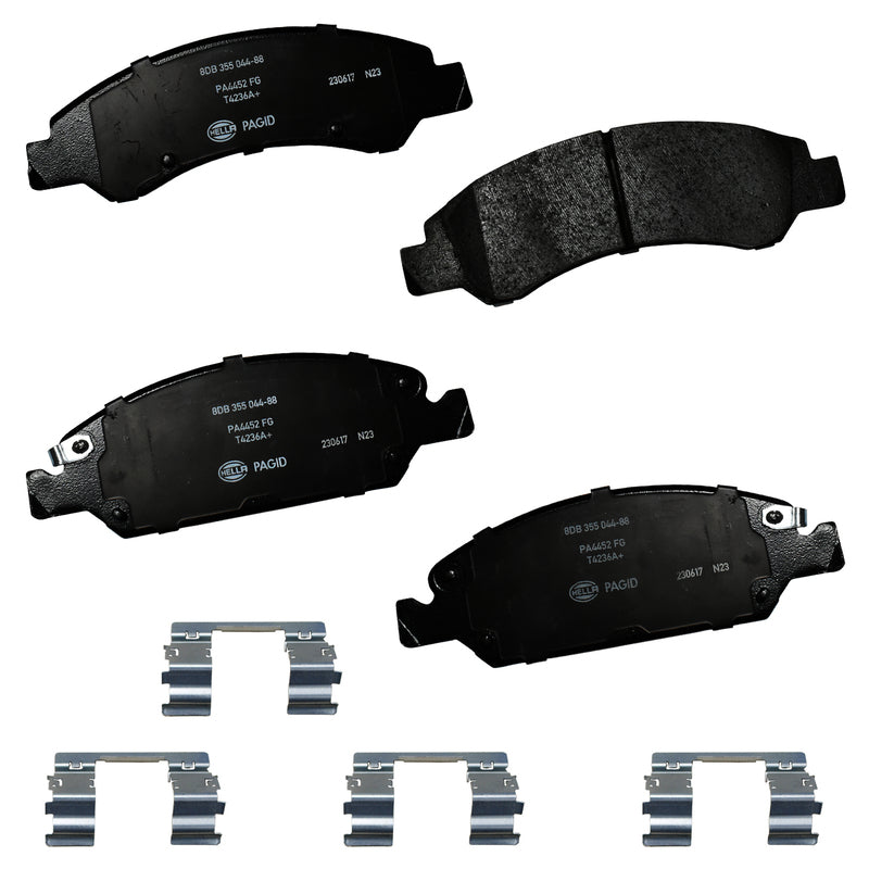 HELLA Brakes Ceramic & Semi-Metallic Disc Brake Pad Set - 355044881