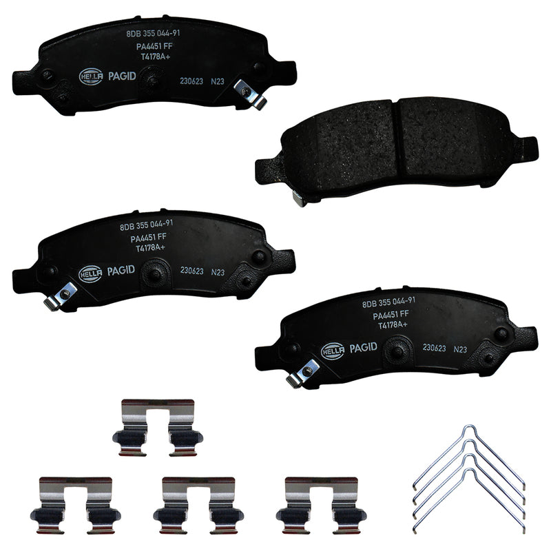HELLA Brakes Ceramic & Semi-Metallic Disc Brake Pad Set - 355044911