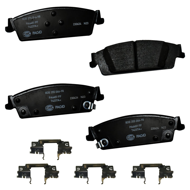 HELLA Brakes Ceramic & Semi-Metallic Disc Brake Pad Set - 355044981
