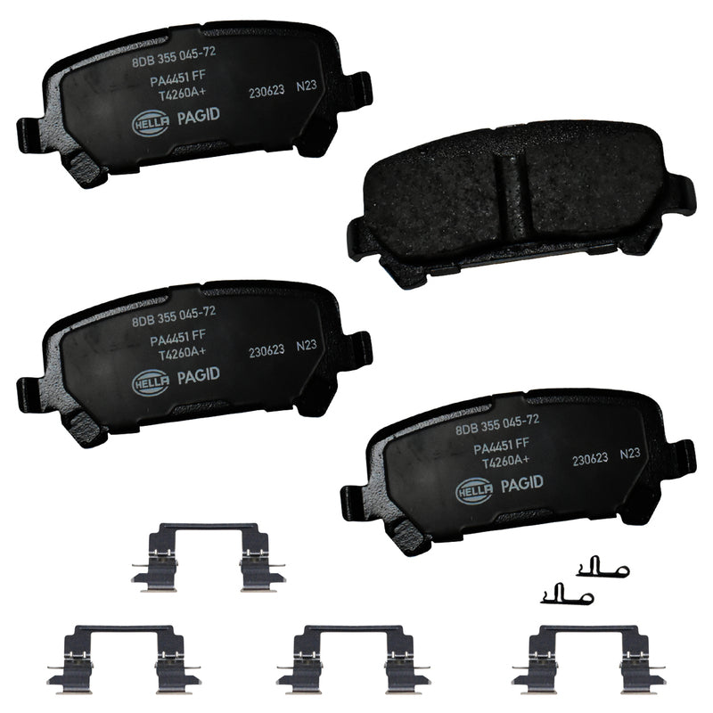 HELLA Brakes Ceramic & Semi-Metallic Disc Brake Pad Set - 355045721