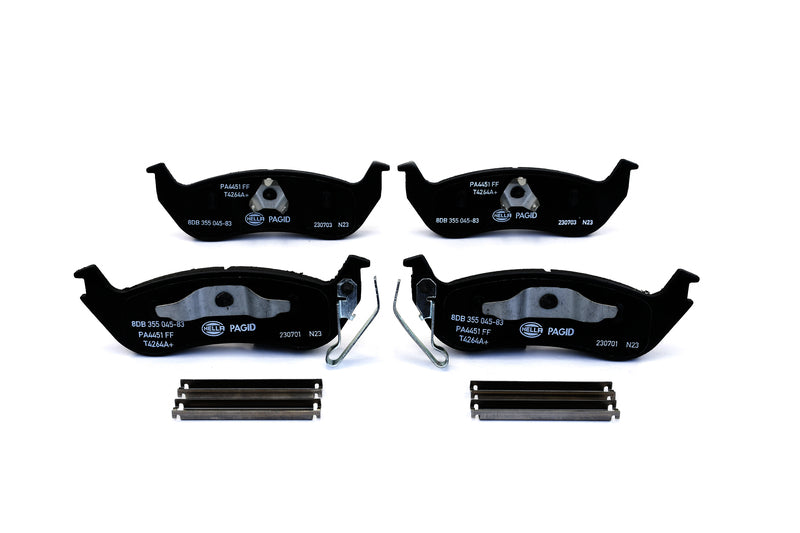 HELLA Brakes Ceramic & Semi-Metallic Disc Brake Pad Set - 355045831