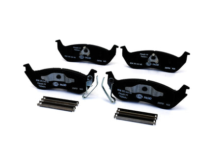 HELLA Brakes Ceramic & Semi-Metallic Disc Brake Pad Set - 355045831