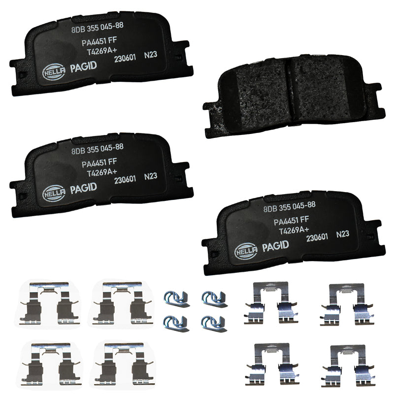 HELLA Brakes Ceramic & Semi-Metallic Disc Brake Pad Set - 355045881