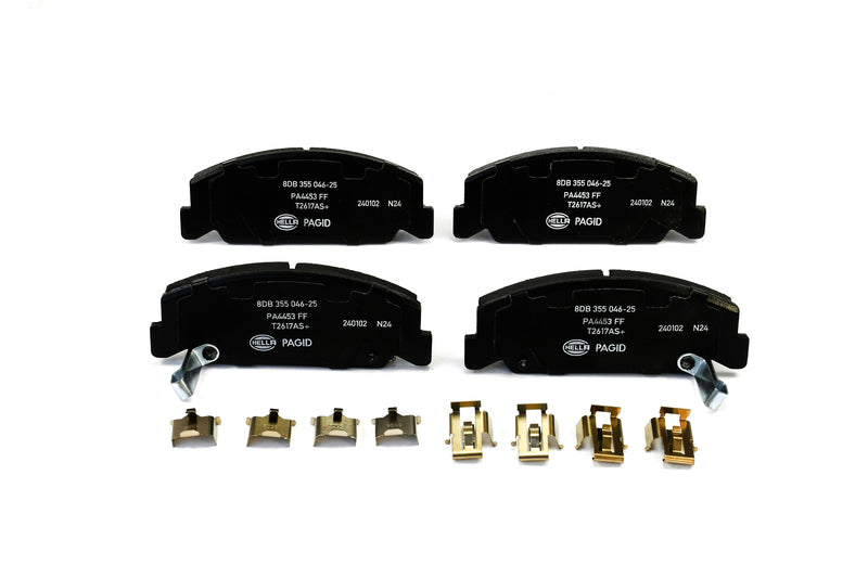 HELLA Brakes Ceramic & Semi-Metallic Disc Brake Pad Set - 355046251