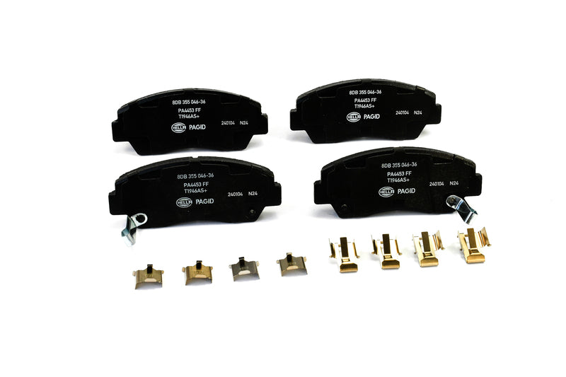 HELLA Brakes Ceramic & Semi-Metallic Disc Brake Pad Set - 355046361