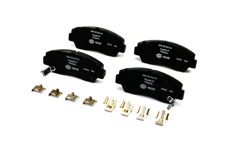 HELLA Brakes Ceramic & Semi-Metallic Disc Brake Pad Set - 355046361