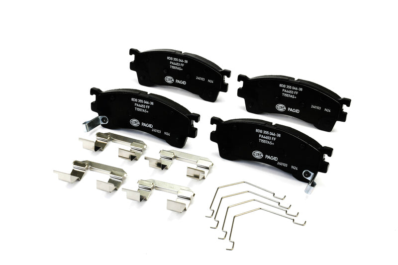 HELLA Brakes Ceramic & Semi-Metallic Disc Brake Pad Set - 355046381