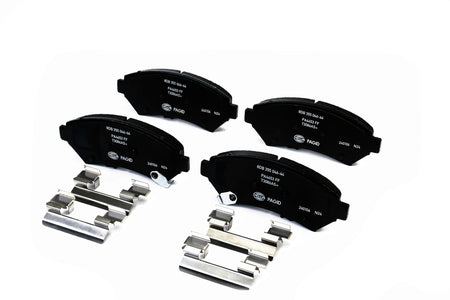 HELLA Brakes Ceramic & Semi-Metallic Disc Brake Pad Set - 355046441