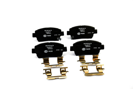 HELLA Brakes Ceramic & Semi-Metallic Disc Brake Pad Set - 355046561