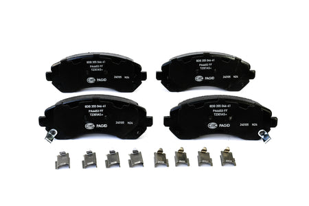 HELLA Brakes Ceramic & Semi-Metallic Disc Brake Pad Set - 355046611