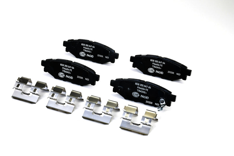 HELLA Brakes Ceramic & Semi-Metallic Disc Brake Pad Set - 355047041