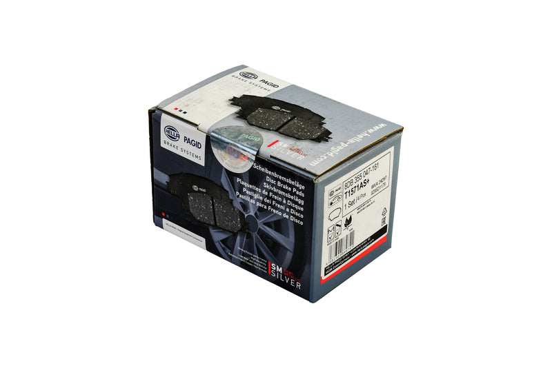 HELLA Brakes Ceramic & Semi-Metallic Disc Brake Pad Set - 355047161