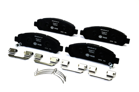 HELLA Brakes Ceramic & Semi-Metallic Disc Brake Pad Set - 355047271